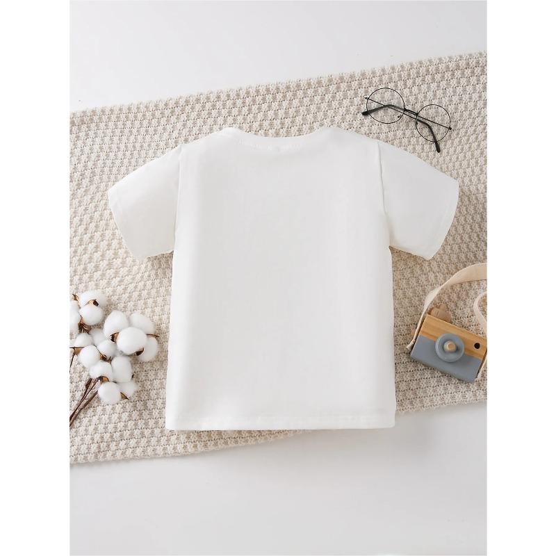 European sizes Boy's T-shirt, MOM Says NO Just Ask MIMI Letter Print, Humorous Graphic Tee, Comfortable and Soft, Round Neck
