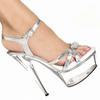 2025 летние туфли на высоком каблуке 15 см тонкий каблук водонепроницаемые сандалии для стола женская модная обувь обувь для банкета