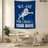 Custom Name Millwall FC Wall Tapestry Aesthetic Wall Hanging Printed Fabric Blanket Decorative Tapestries for Bedroom Living Room Home Decor