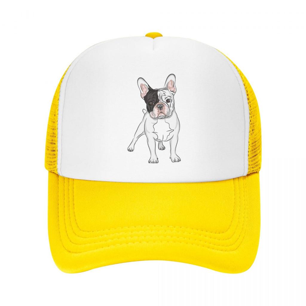 Personalized French Bulldog Baseball Cap Outdoor WoUnisex Unisex's Adjustable Frenchie Dog Trucker Hat Summer Snapback Caps
