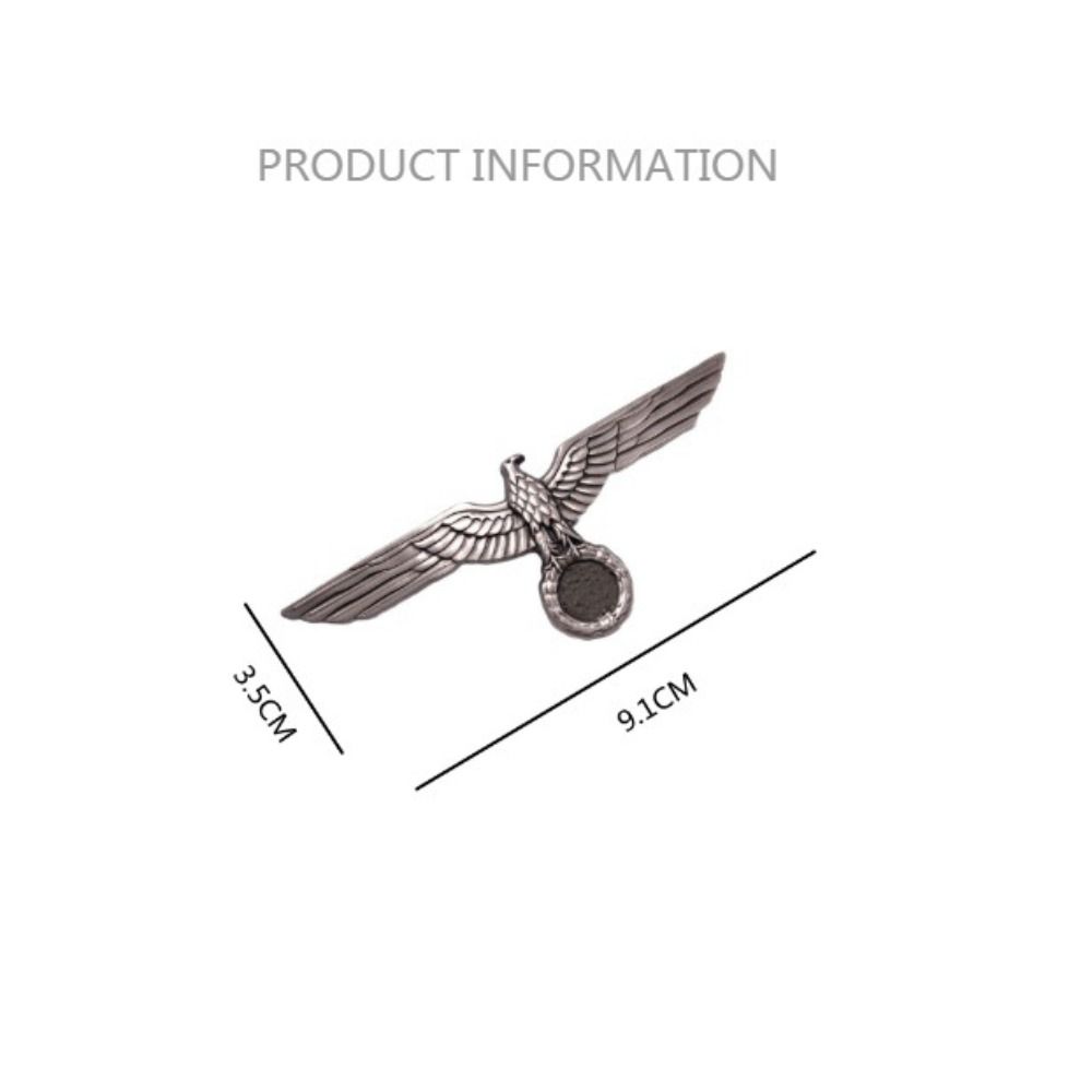 3D рельефная брошь-булавка ретро-эмблема с крыльями орла портативный немецкий орел металлический значок универсальный
