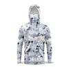 Outdoor sunscreen clothing, ice silk long-sleeved fishing clothing, quick-drying breathable hoodie, face towel, integrated mosquito-proof clothing +