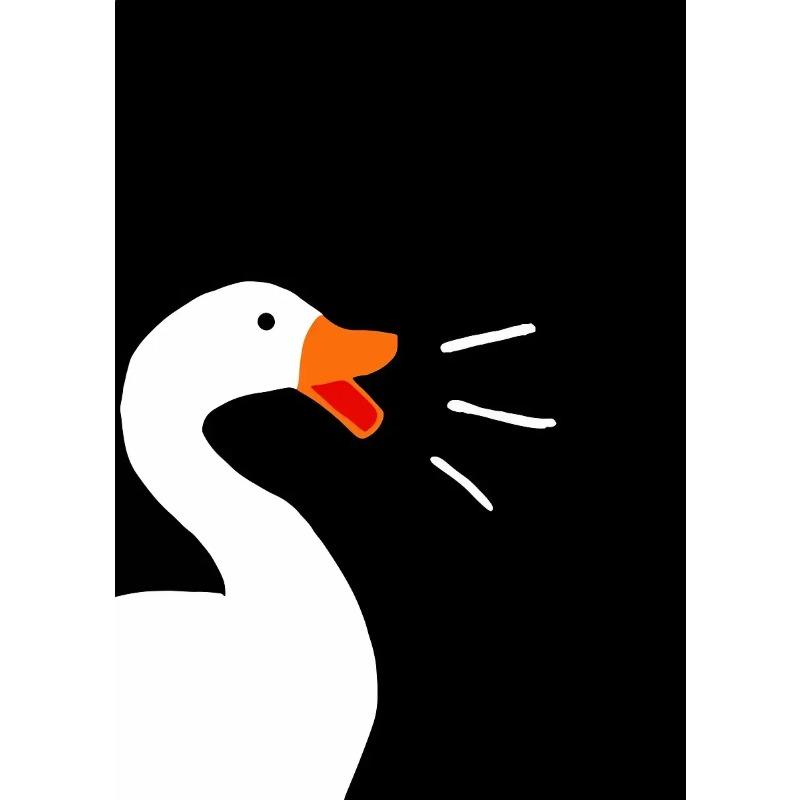 Cute Goose Wall Poster Canvas Printing Fashionable Aesthetics Natural Canvas Decoration Gifts Popular Room Home Villa Decoration