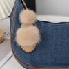Форма обуви Мини-тапочки Подвеска Пушистая плюшевая подвеска Креативный брелок для ключей автомобиля Украшение для сумки