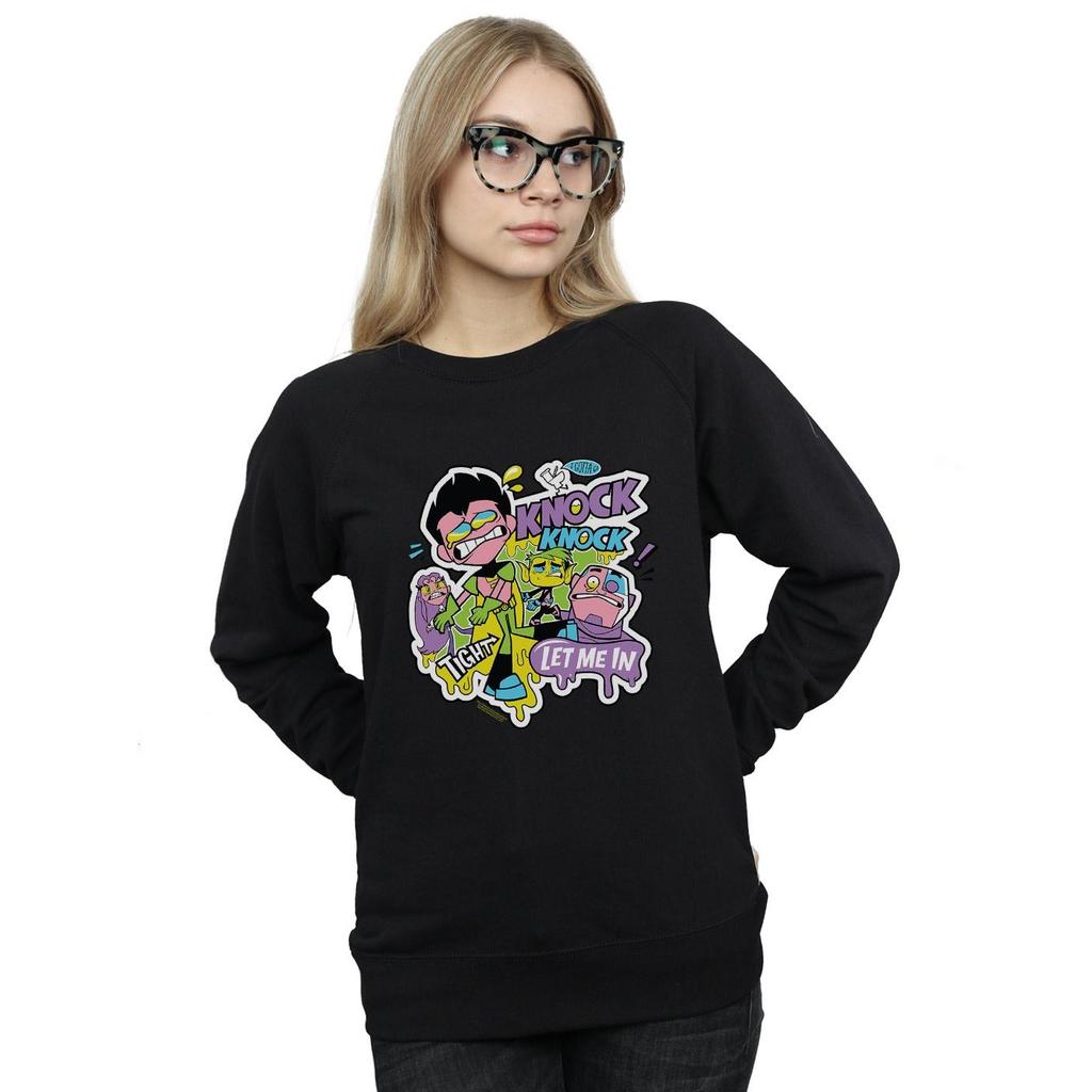 DC Comics Womens/Ladies Teen Titans Go Knock Knock Sweatshirt