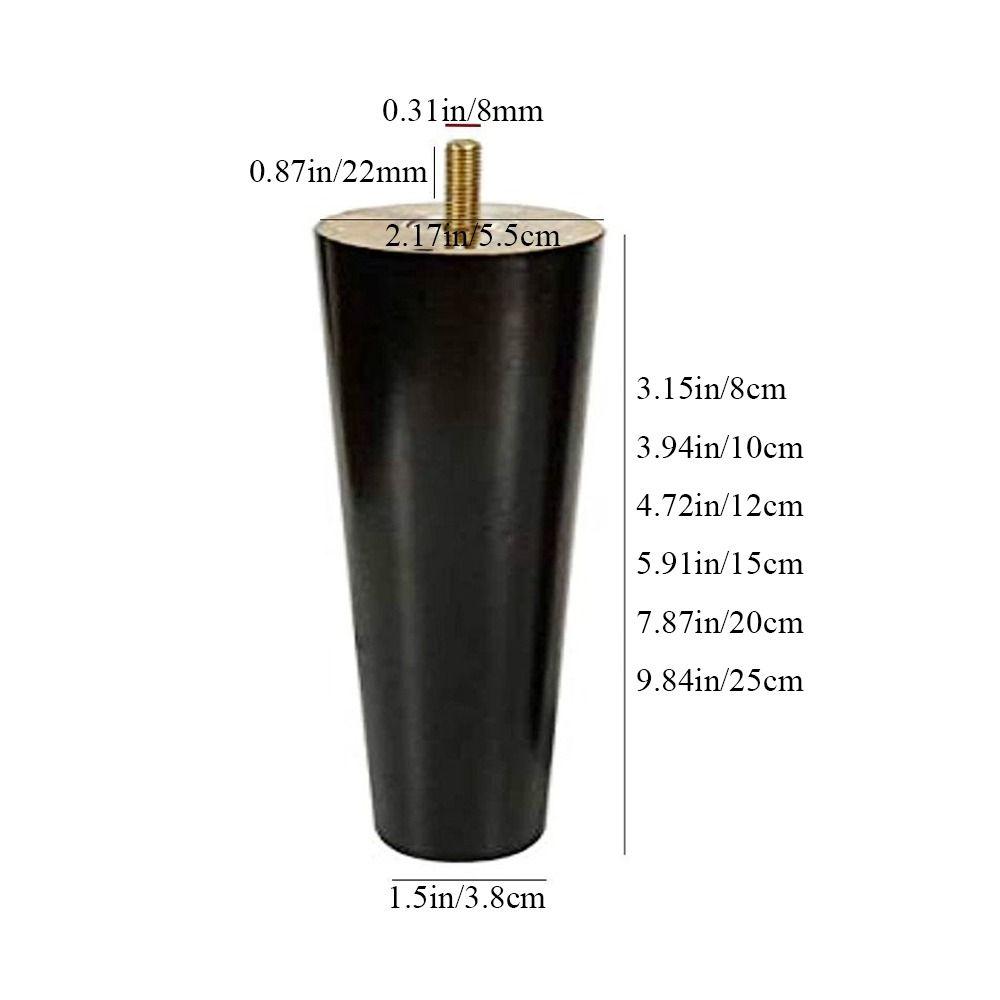 Conical Replacement TV Cabinet Chair Durable Sofa Leg Furniture Leg Table Feet for Coffee Table