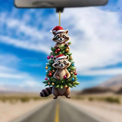Подвесное украшение, милое украшение в виде животного, креативная форма со шнурком, легко подвешивается на зеркало заднего вида автомобиля, подвесное украшение, подвески