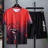 Men's Summer Quick-Dry Ice Silk Short-Sleeve T-Shirt and Shorts Set - Trendy, Loose Casual Sportswear.