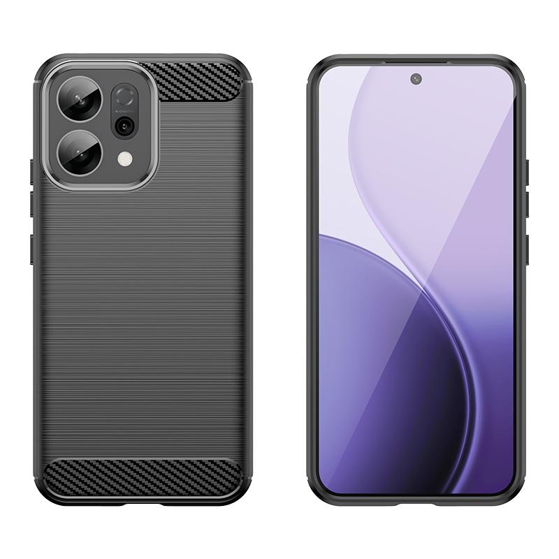 Чехол для OPPO Reno14 Чехол Reno 14 Pro Coque Funda Углеродное волокно Мягкий силикон Ударопрочный бампер для телефона Для OPPO Reno 14