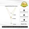 Fine Jewelry 925 Sterling Silver Two-layers Chain Y-shape Tassel Pearl Pendant Necklace for Women Daily Wear Necklace Gift