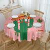 Cactus Shoes Hat Cactus Stars Round Tablecloth Waterproof Table Cover For Wedding Party Decoration Dining Table Cover