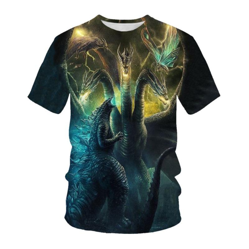 Мужская футболка Divine Beast 3D цифровая печать свободный круглый вырез короткий рукав модный топ футболки мужские