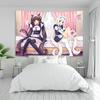 VIKAMA Nekopara Chocola Vanilla Девушка-кошка Горничная Гобелен Кавайный Декор Стены Спальни Стиль Идеальный