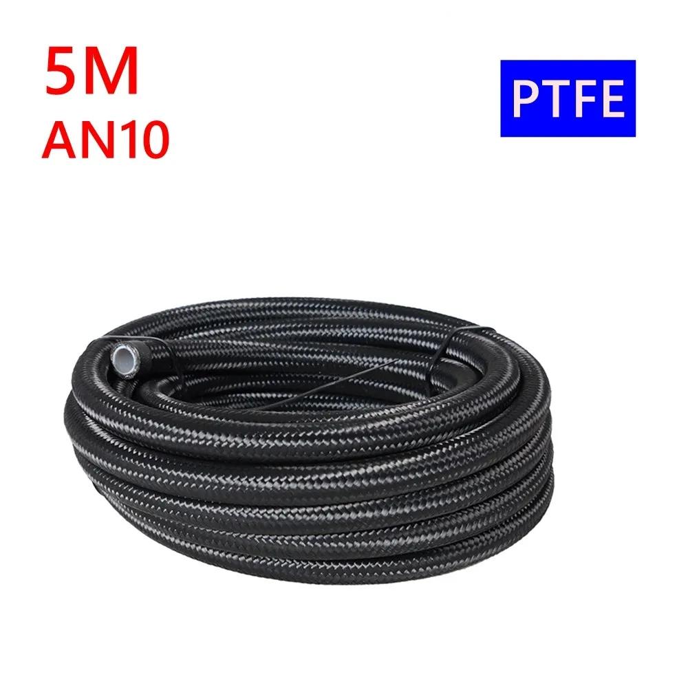 1M 3M 5M PTFE масляный шланг AN4-AN12 нержавеющая сталь универсальный конец топливный шланг плетеный газовый трубопровод турбомасляный охладитель напорная трубка