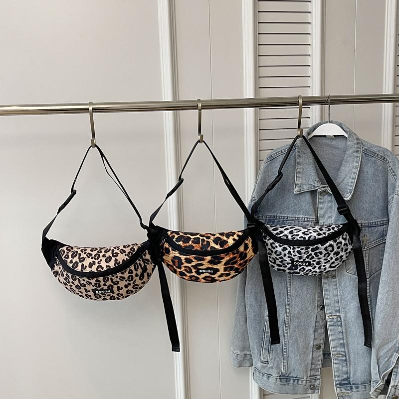 Женская нагрудная сумка с леопардовым принтом, многофункциональная сумка через плечо, сумка через плечо