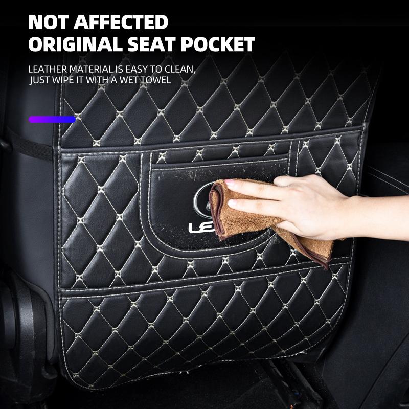 Hot New Car Seat Back Anti Kick Pad Leather Interior Anti Scratch Protector Cover For Lexus ES