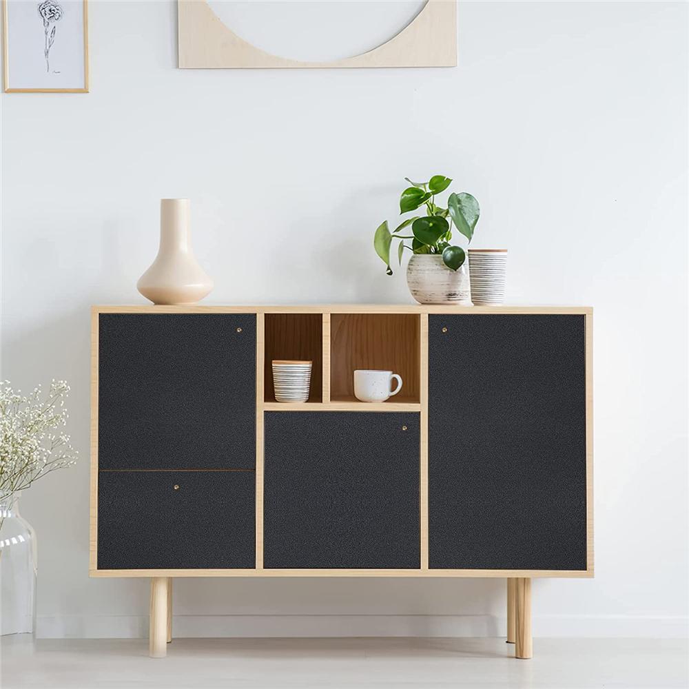 Ширина 80 см Матовая Черная Самоклеящаяся Виниловая Бумага для Обоев, Подкладка для Полок, Ящиков, Отклеивающаяся и Приклеивающаяся, Съемная Контактная Бумага для Стен и Столешниц