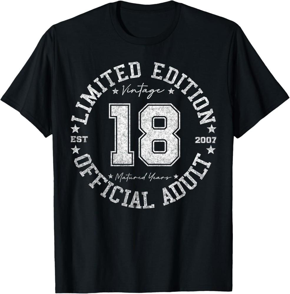 Official Adult 18 Year Old Gifts Vintage 2007 18th Birthday T-Shirt