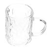 High Grade Safe Glass Water Mug with Non Slip Handle Multi Purpose Beverage Cup for Juice Coffee Camping Office Home