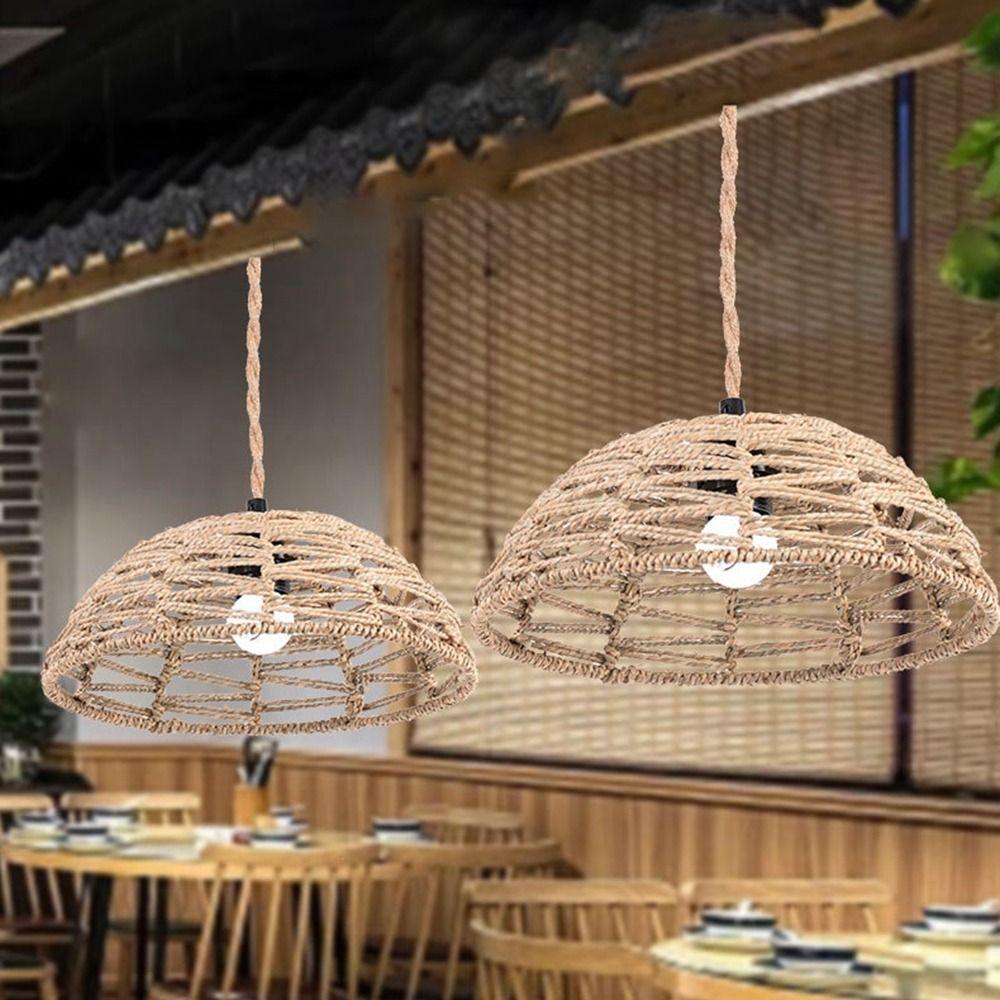 Элегантный подвесной абажур Легко установить Аксессуары для люстры Ротанговый абажур Настольная лампа