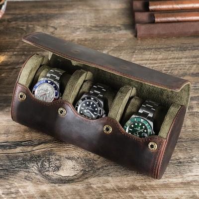 КОНТАКТЫ СЕМЬЯ Натуральная кожа Мужской корпус для часов Роскошный дизайнерский 1/2/3/4 слота Яйцеобразная коробка для часов Женские часы Дорожные сумки для часов