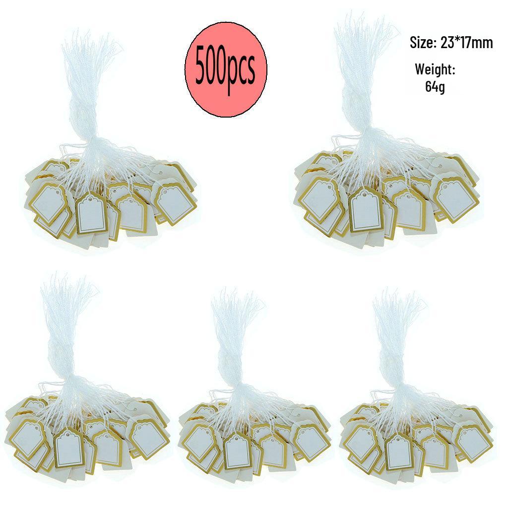 Ценники для ювелирных изделий в форме веера с золотыми и серебряными краями