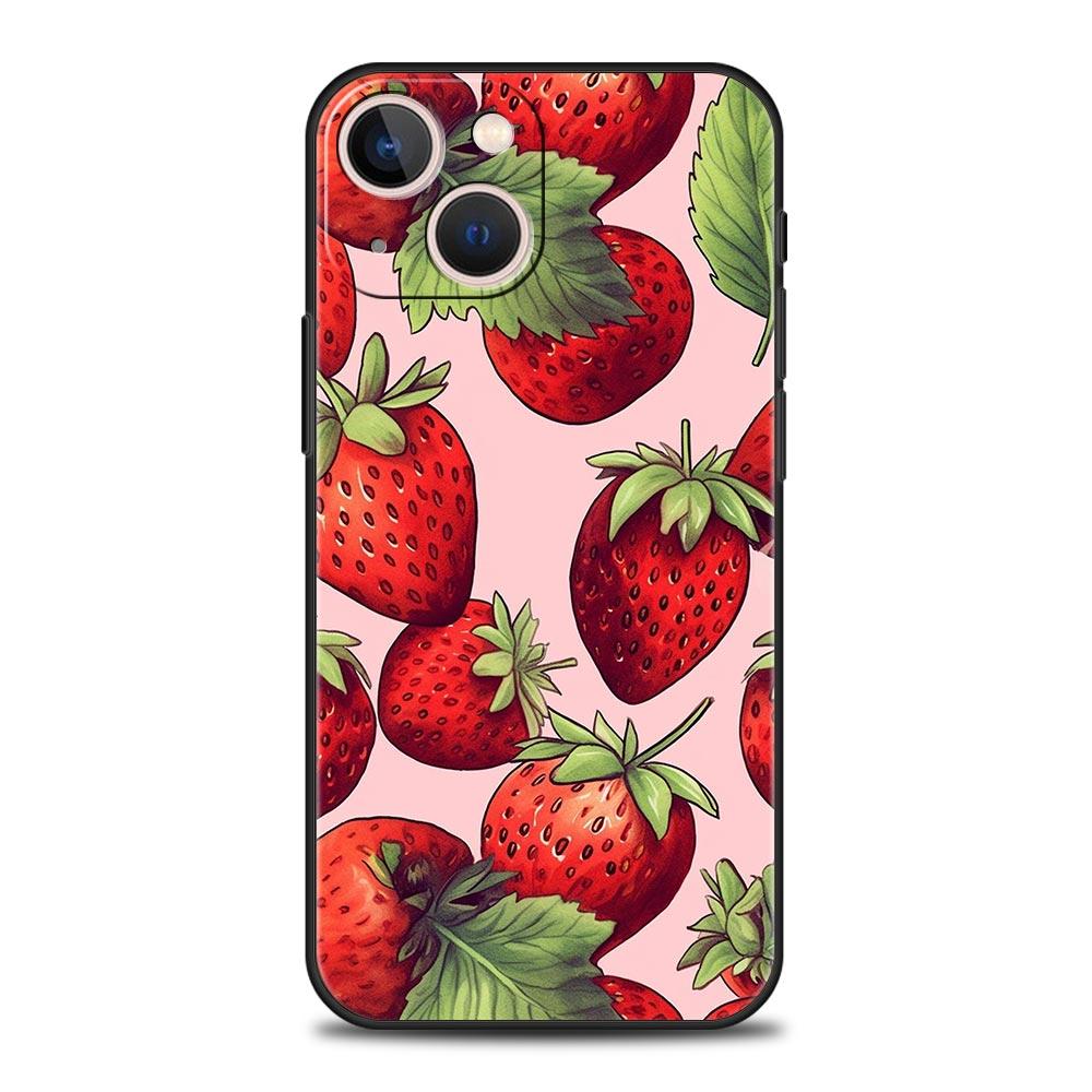 Летний чехол для телефона с принтом клубничных цветов для Samsung Galaxy S26 S25 S24 S23 S22 S20 Ultra S21 FE 5G S10 Plus Ударопрочный чехол