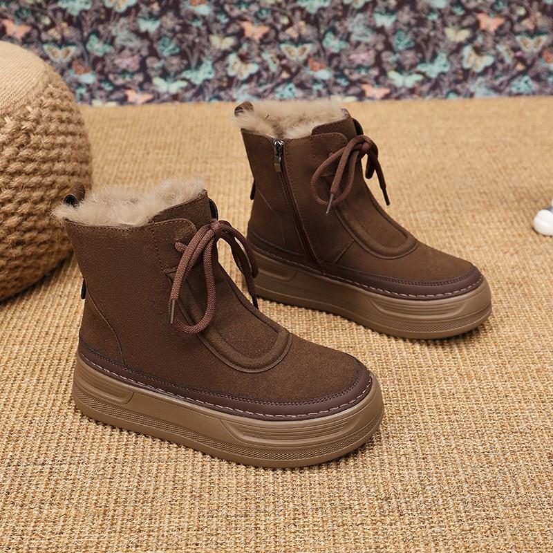 Модные зимние ботинки на толстой подошве, женские, бархатные, теплые и удобные, хлопковые, кожаные, повседневные, нишевый дизайн, ботинки Martin