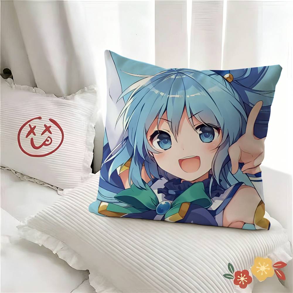 Konosuba Благословение богов на этот прекрасный мир Наволочка Модная квадратная наволочка Спальня Диван Гостиная Декор Ins Отдых