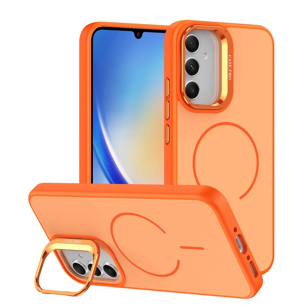 KEYSION Матовый чехол-подставка для телефона с покрытием Soft-touch для Samsung A54 5G A34 A14 4G 5G, магнитная противоударная задняя крышка для Galaxy A04S