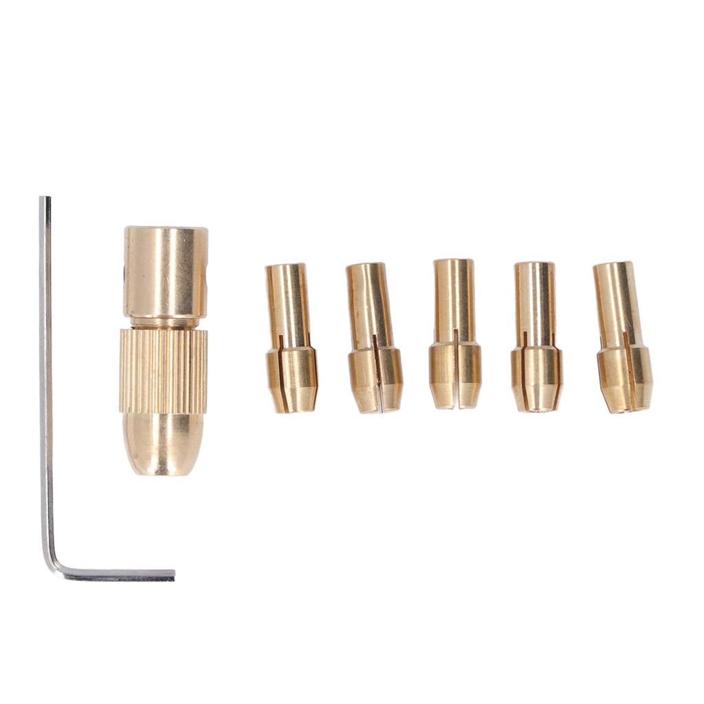 7Pcs Mini Electric Grinder Chuck 4 Jaw Brass Drill Chuck for Mini Electric Drills Electric Grinders