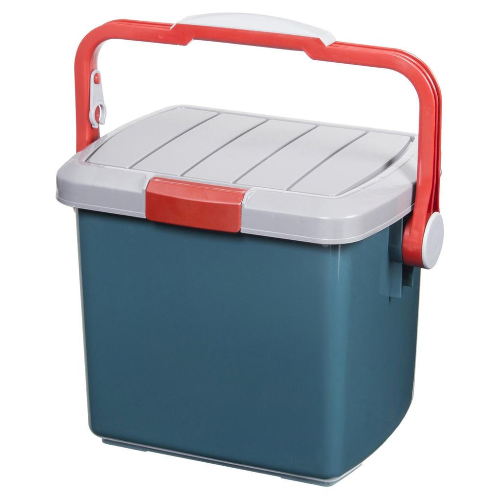 Iris Ohyama Storage Box, RV Bucket, RV-25B, GrayDark Green, 410 x 310 x 275mm