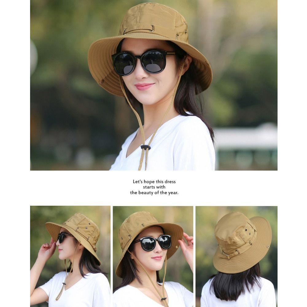 Foldable Bucket Hat Wide Brim Panama Caps Unisex Fisherman Hat