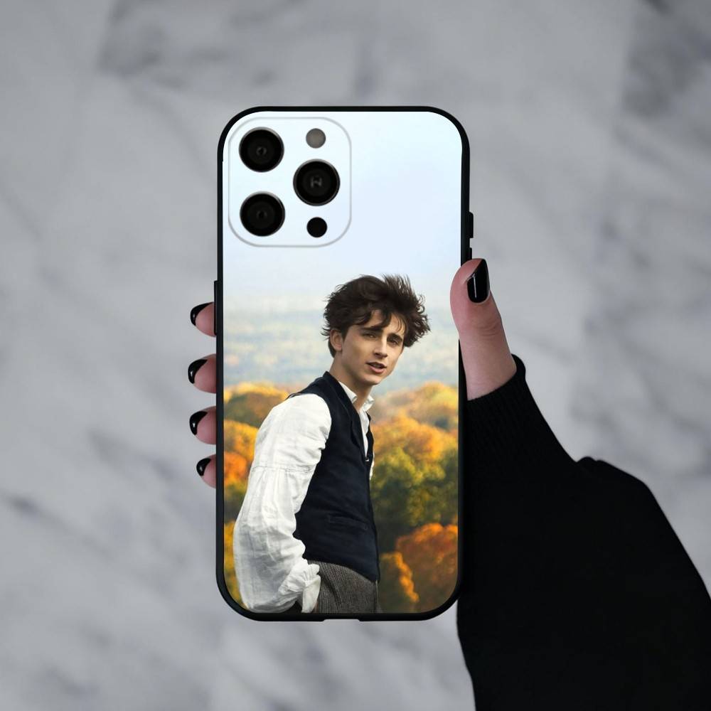 Чехол для телефона 'Молодой герой' Т-Тимоти Ш-Шаламе Для iPhone 17pro,16,15,14,13,12,11 Plus,Pro Max,XS,Мягкий силиконовый черный чехол