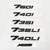 2023 глянцевая черная эмблема Letters735i 740i 760i 735Li XDrive для BMW, новая 7 серия, автомобильное крыло, багажник, задняя наклейка с логотипом автомобиля