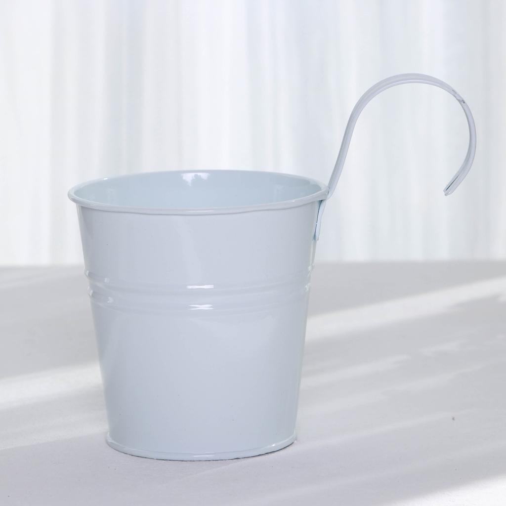 Hanging Planter Flower Holders with Detachable Hooks for Indoor Outdoor Garden Balcony Fence Railing Decoration