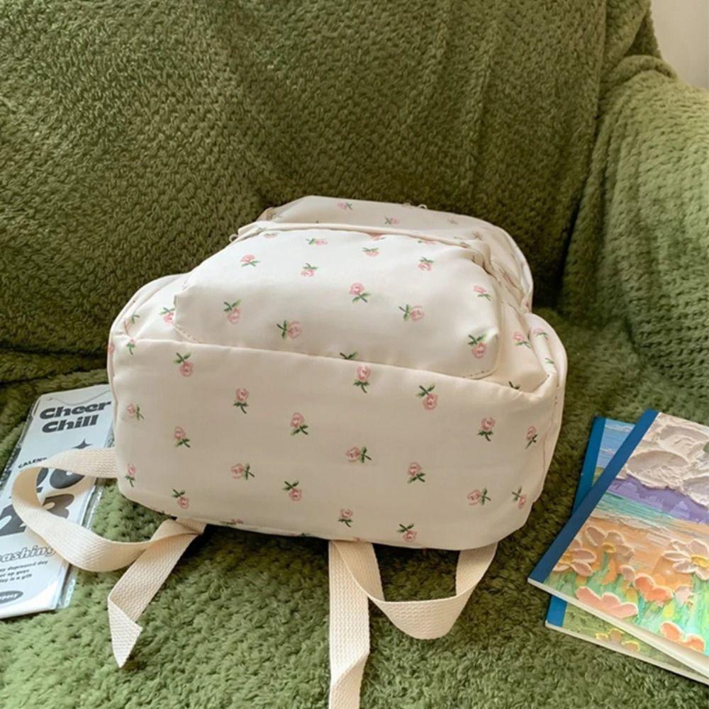 Warterproof Students School Bag Flower Shoulder Bag Portable Fashion Backpack Girl