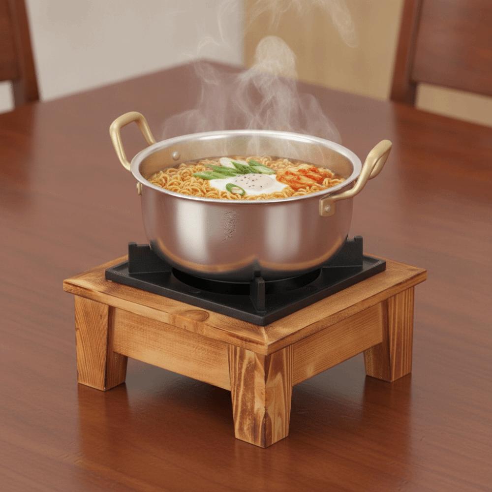 Rustic Style Camping Oven Stove Wood Frame Charcoal Oven Stove Portable Barbecue Grill  Outdoor