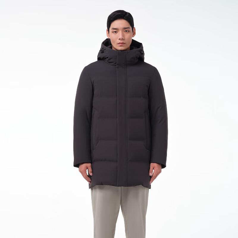 Tambour Men's Hooded Mid-Length Down Jacket TA231567