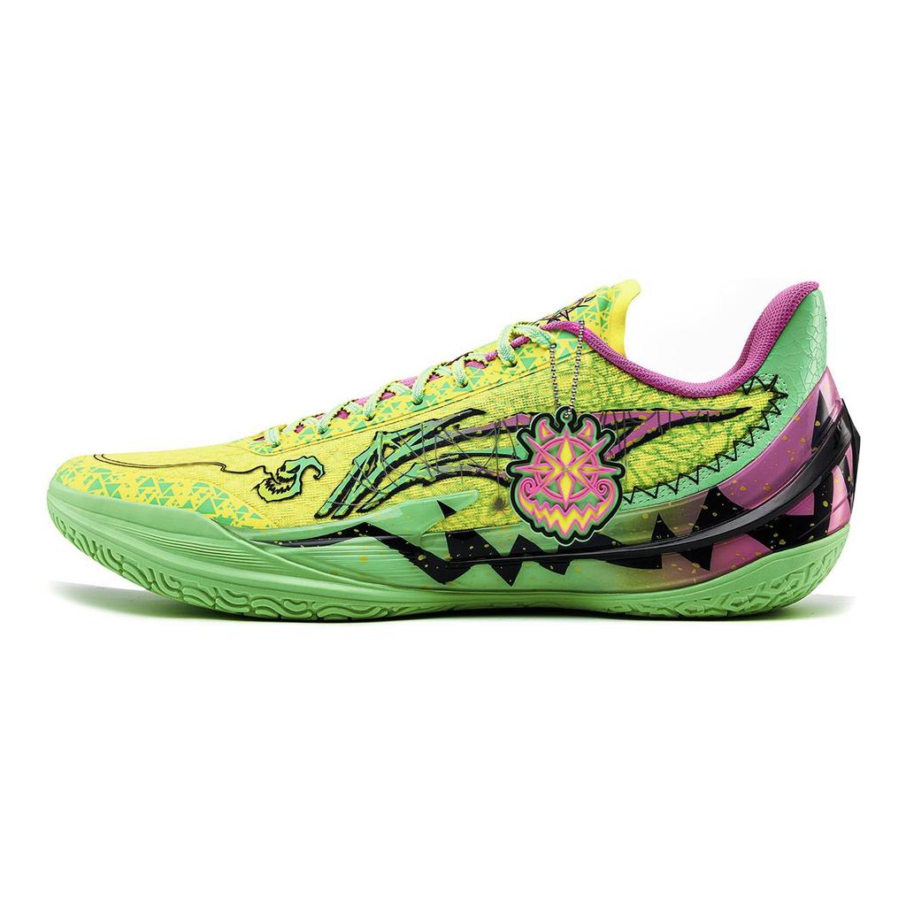 Li Ning Blade 5 V2 Phantom Расцветка Хэллоуин Унисекс Баскетбольные Кроссовки Желтый Зеленый ABAV059-16