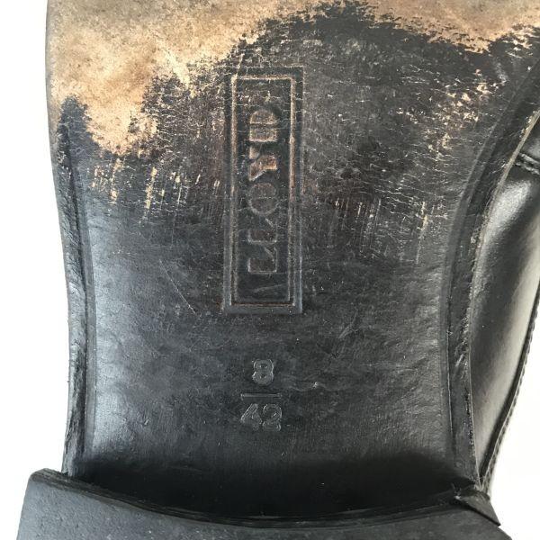 Germany Lloyd Leather Swirl Moccasin Dress Shoes Black 8 42 26.5(USED)