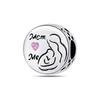 2024 New S925 Silver Color Mirror Family Baby Shoes Charms Beads Fit  S925 Original Bracelets DIY Mother's Day Jewelry Gift