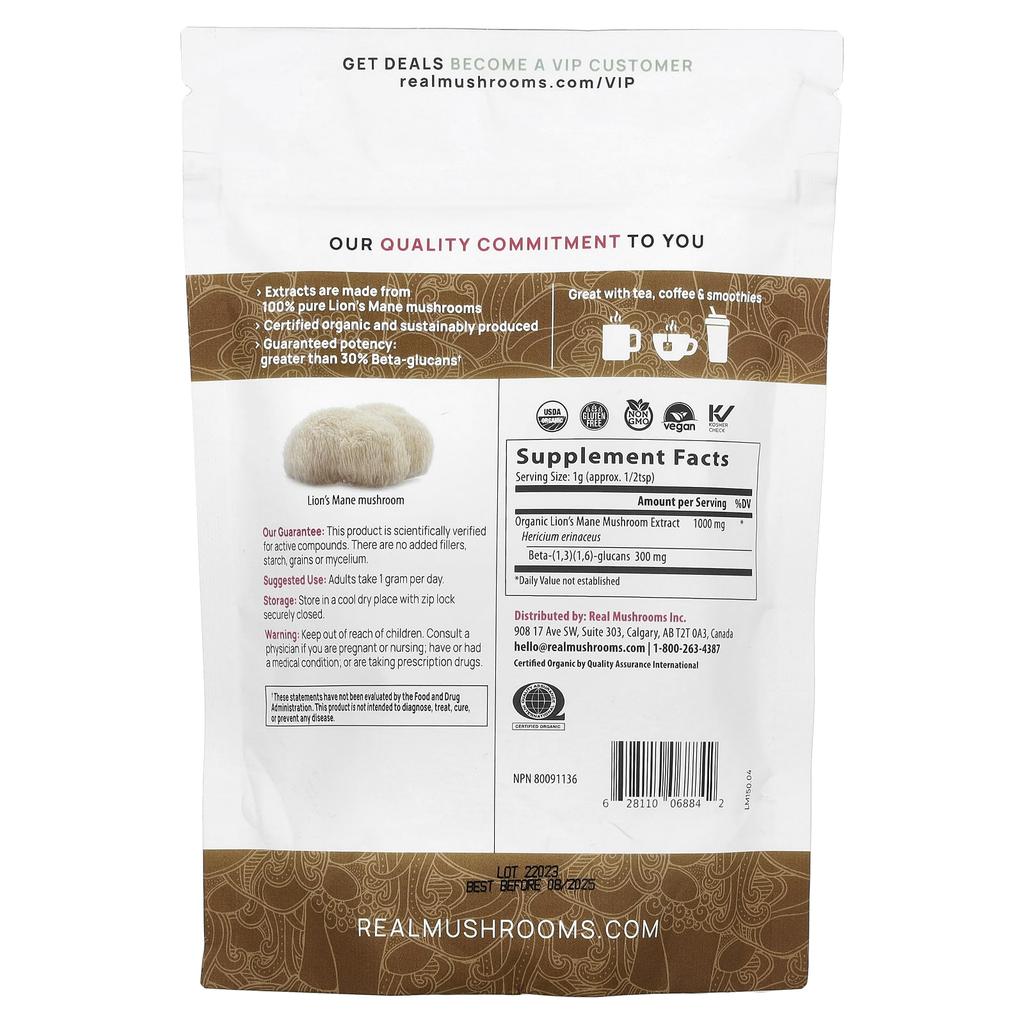 Real Mushrooms Helicoptera, Organic Mushroom Extract Powder, 5.29 Oz (150 G)