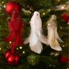 White Doves Christmas Tree Pendants Realistic Feather Birds Ornaments Wedding Decoration