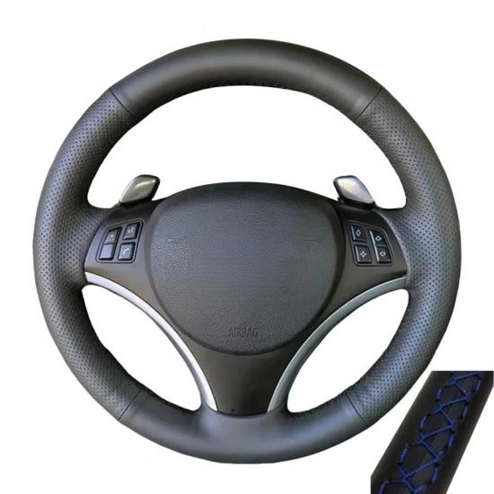 Car Steering Wheel Cover Non-slip Leather Braid Car Accessories For BMW 1 Series E81 E82 E87 E88 3 Series E90 E91 E92