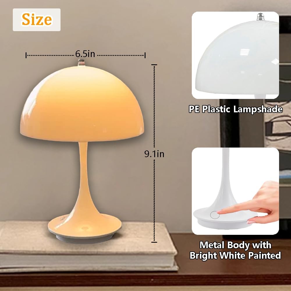 1PC Table Lamp LED Touch Sensor Desktop Night Light Rechargeable Wireless Reading Lamp for Restaurant Hotel Bar Bedroom Decor Light