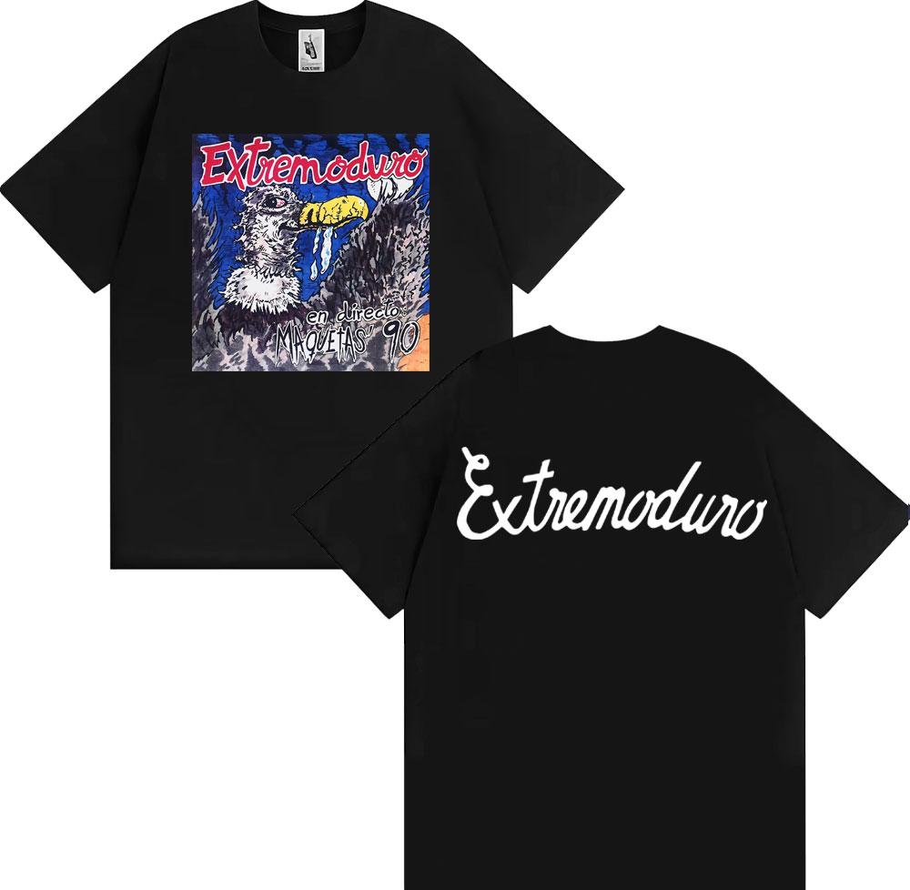 Rock Band Extremoduro En Directo Maquetas 90 Tshirts Unisex Women Fashion Hip Hop Street T Shirt Cotton Casual Oversized T Shirts