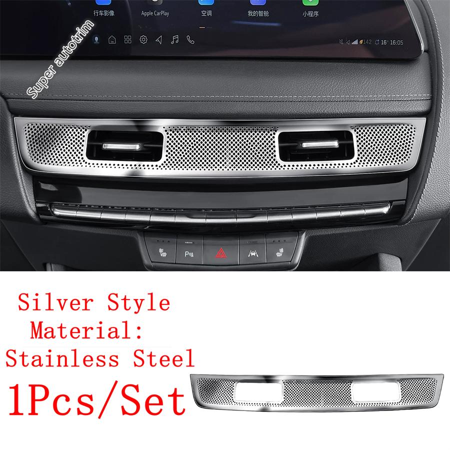 Central Control AC Air Conditioning Side Middle Vent Panel Cover Trim For Cadillac CT5 CT5-V  - 2025 Stainless Accessories