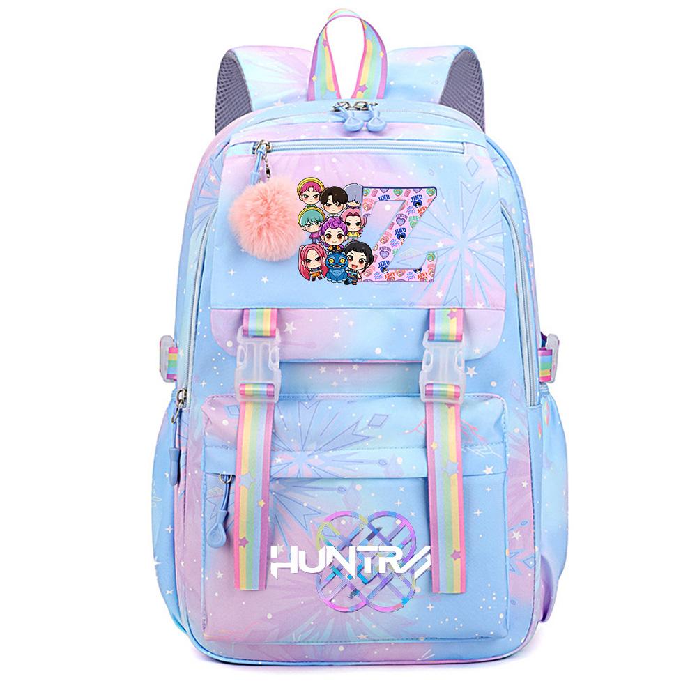 Cute K-Pop Demon Hunters Printed Large Capacity Waterproof Backpack Teenger Student Girl Boy Schoolbag Bookbag Women Large Capacity Travel Bag