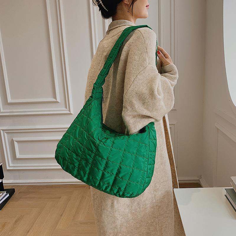 Зимняя космическая хлопковая сумка на плечо, женская большая вместительная сумка для пельменей, модная мягкая сумка через плечо, роскошная женская сумка-тоут